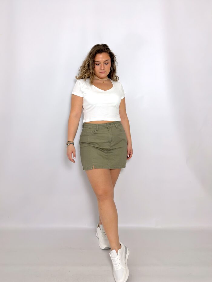 Camiseta M/C Escote Corazón Blanca - Imagen 2