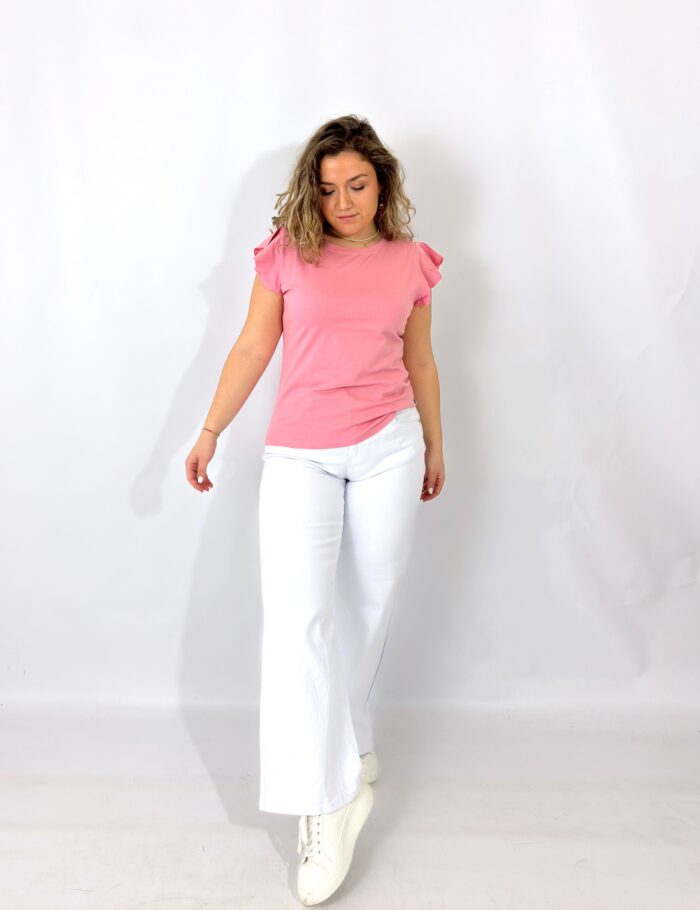 Camiseta Volante Rosa