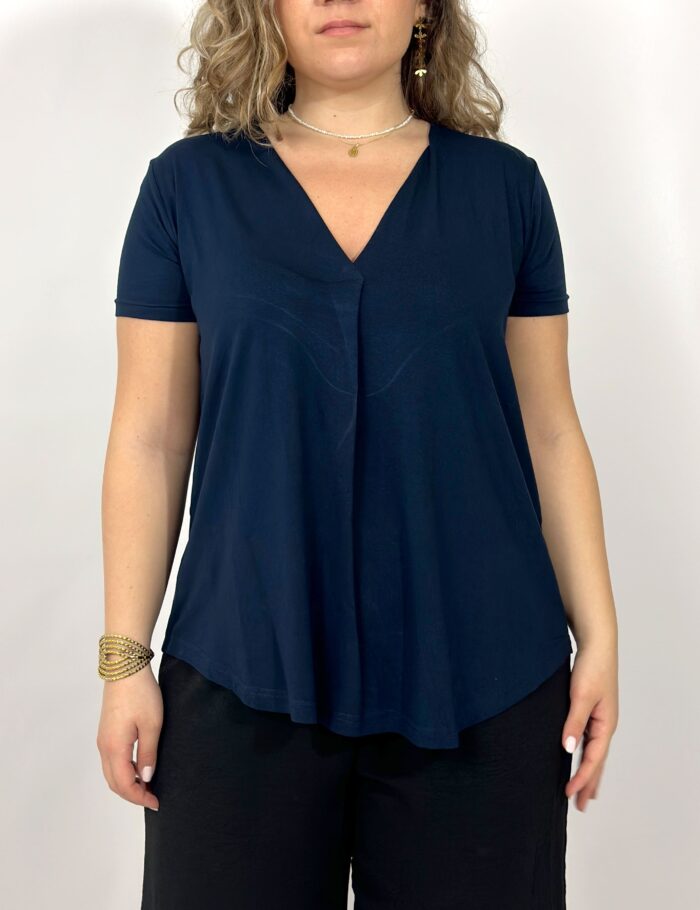 Camiseta Pliegue Marino
