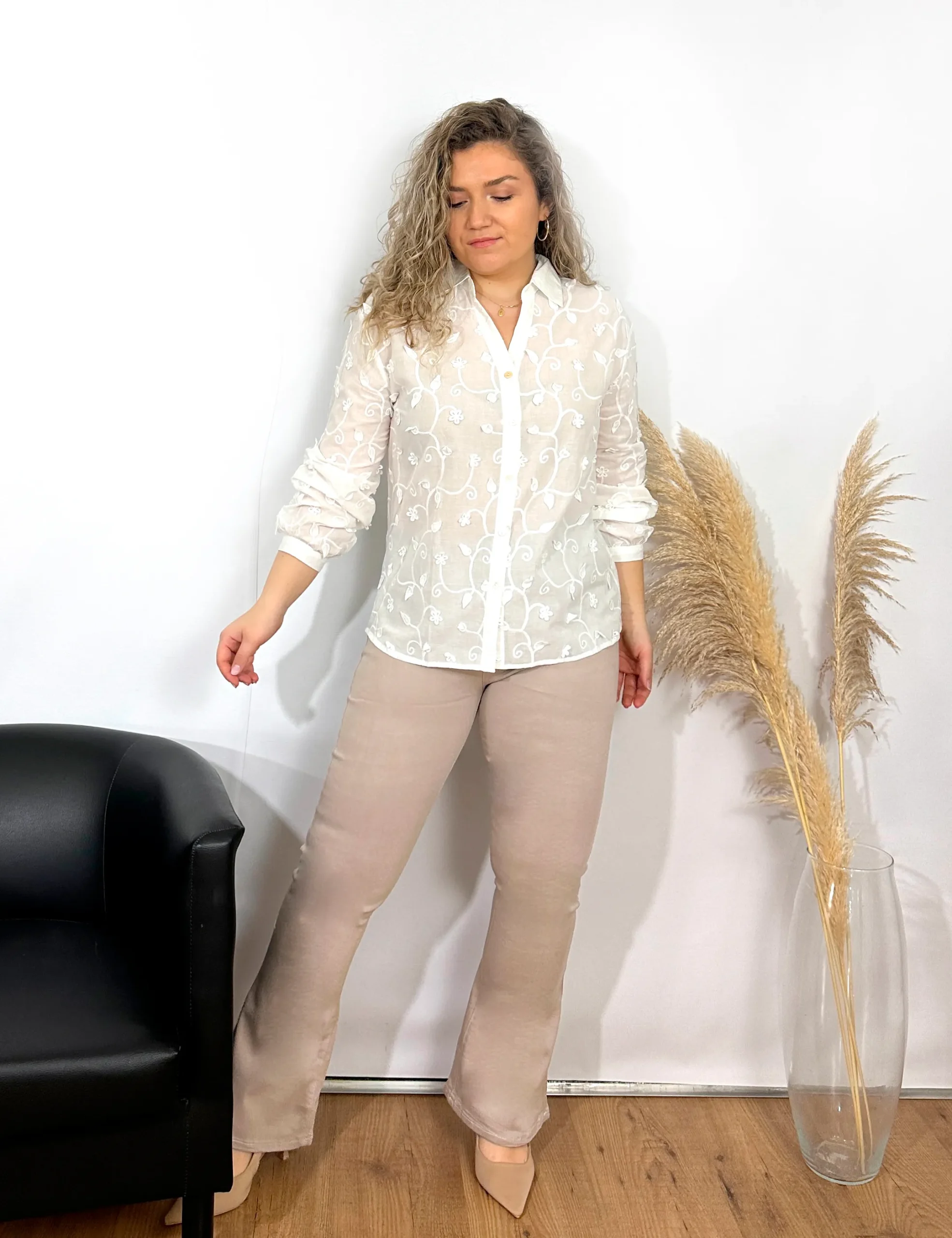Camisa Bordada Blanca