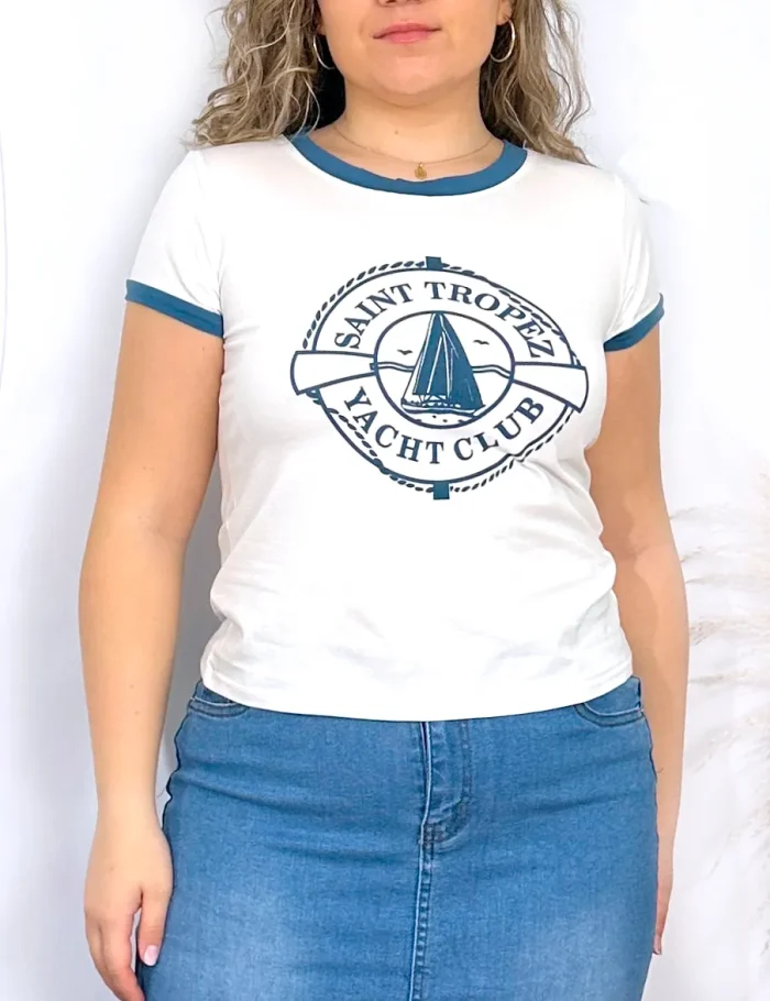 Camiseta Yacht Club Blanca - Imagen 2