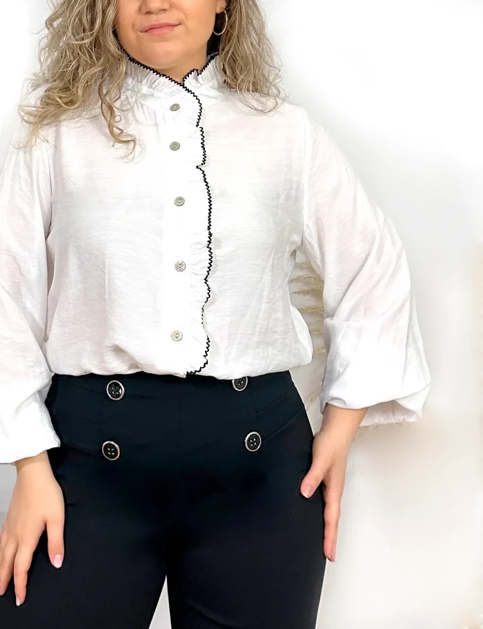 Pantalón Botónes Negro - Imagen 4