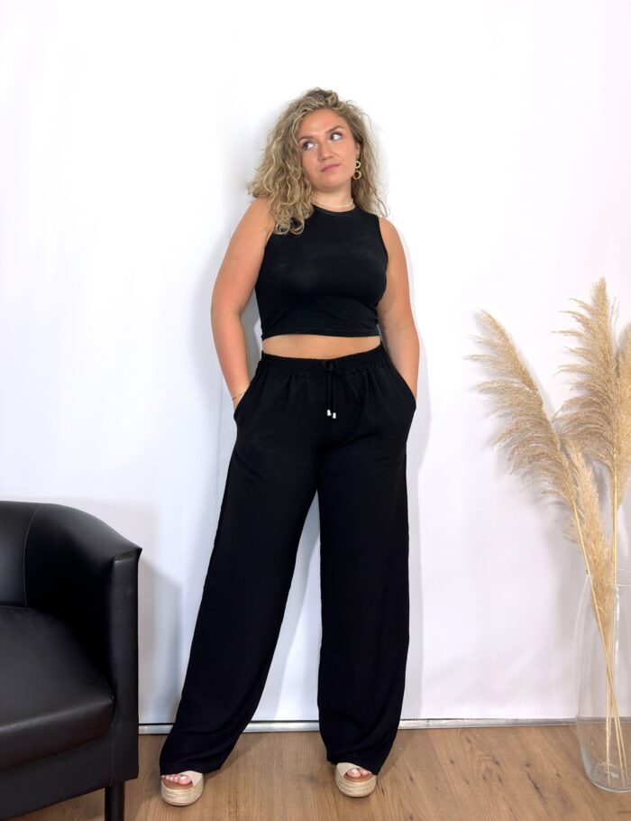 Pantalón Fluido Negro - Imagen 2