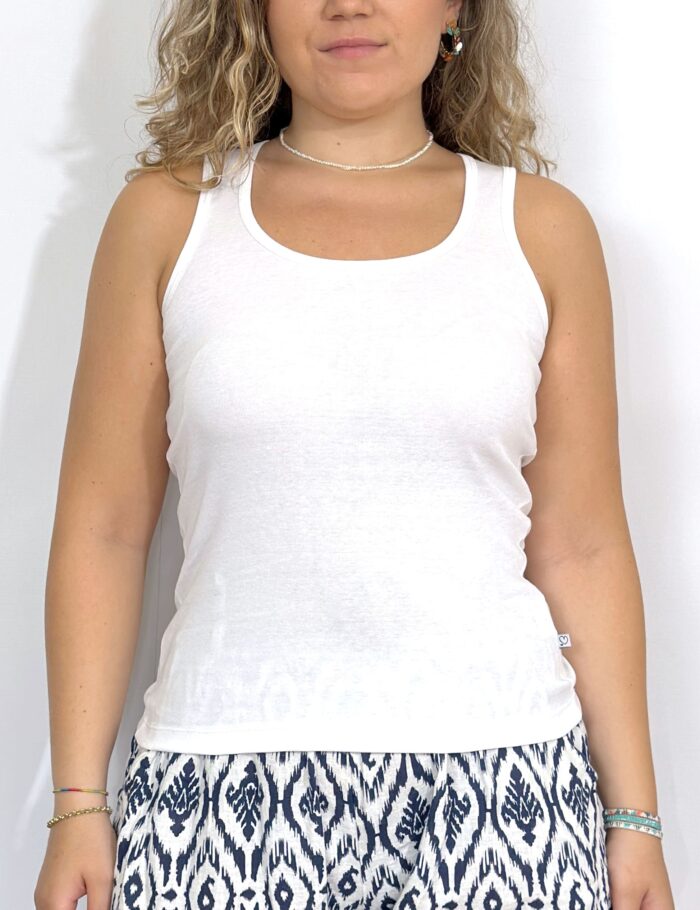 Camiseta Nadadora Rib Blanca