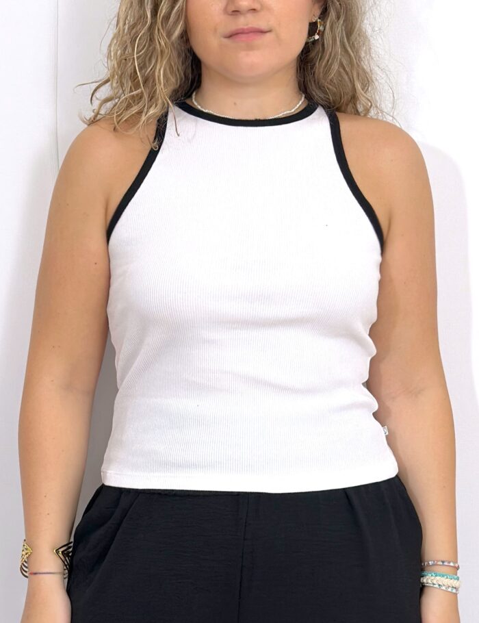 Top Contraste Blanco