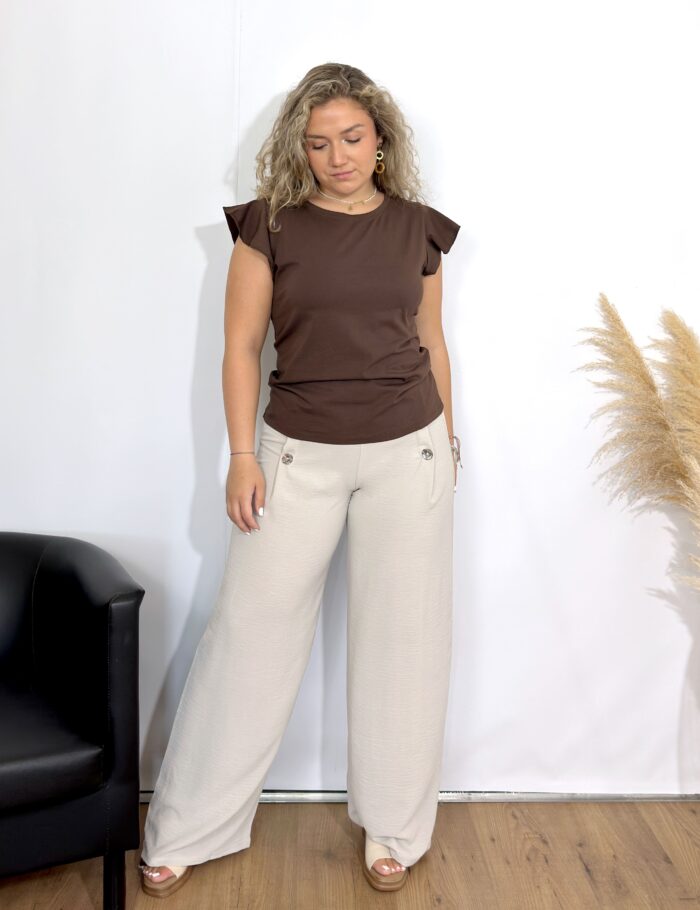 Camiseta Volante Chocolate - Imagen 4