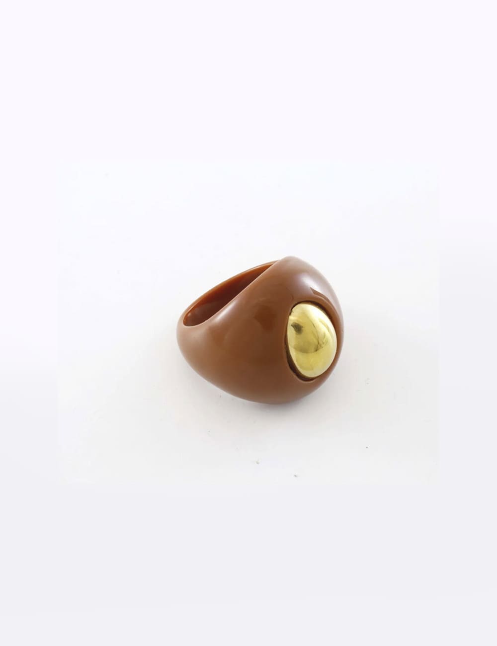 Anillo Resina Marrón