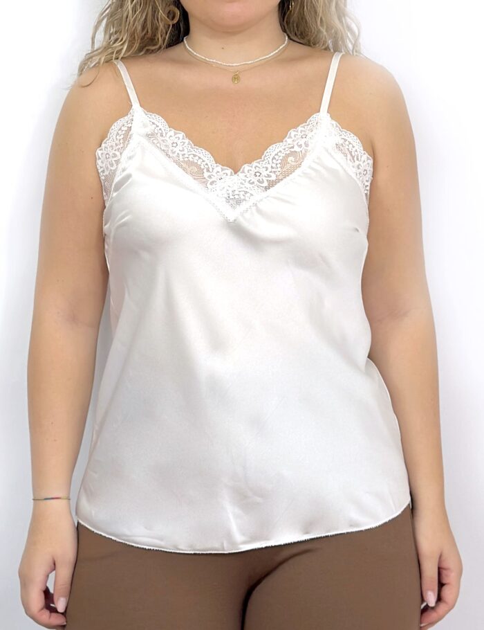 Top Lencero Raso Blanco