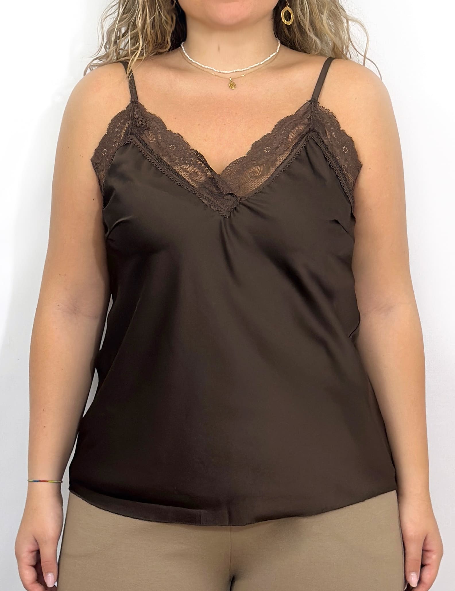 Top Lencero Raso Chocolate