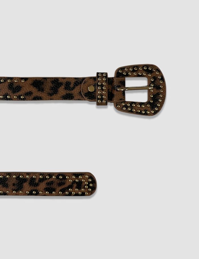 Cinturón Tachuelas Leopardo - Imagen 2