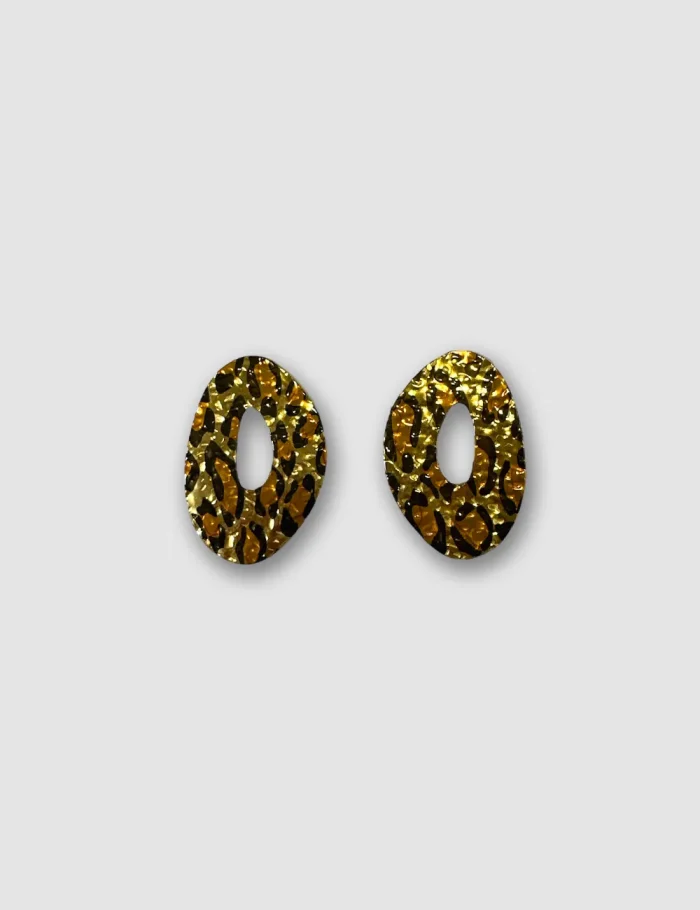 Pendientes Ovalados Animal Print
