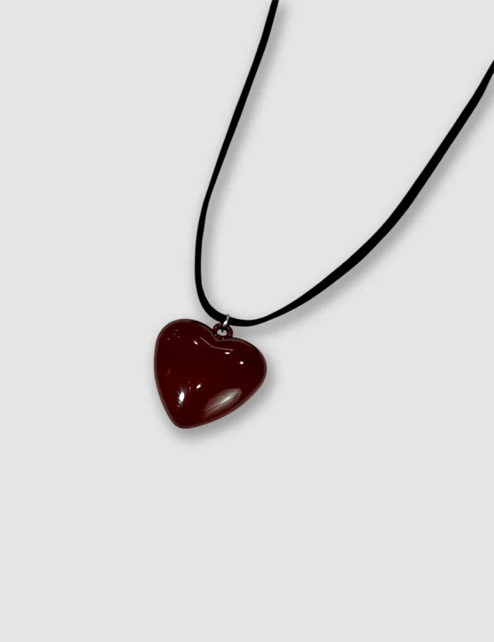 Collar Corazón Burdeos - Imagen 2
