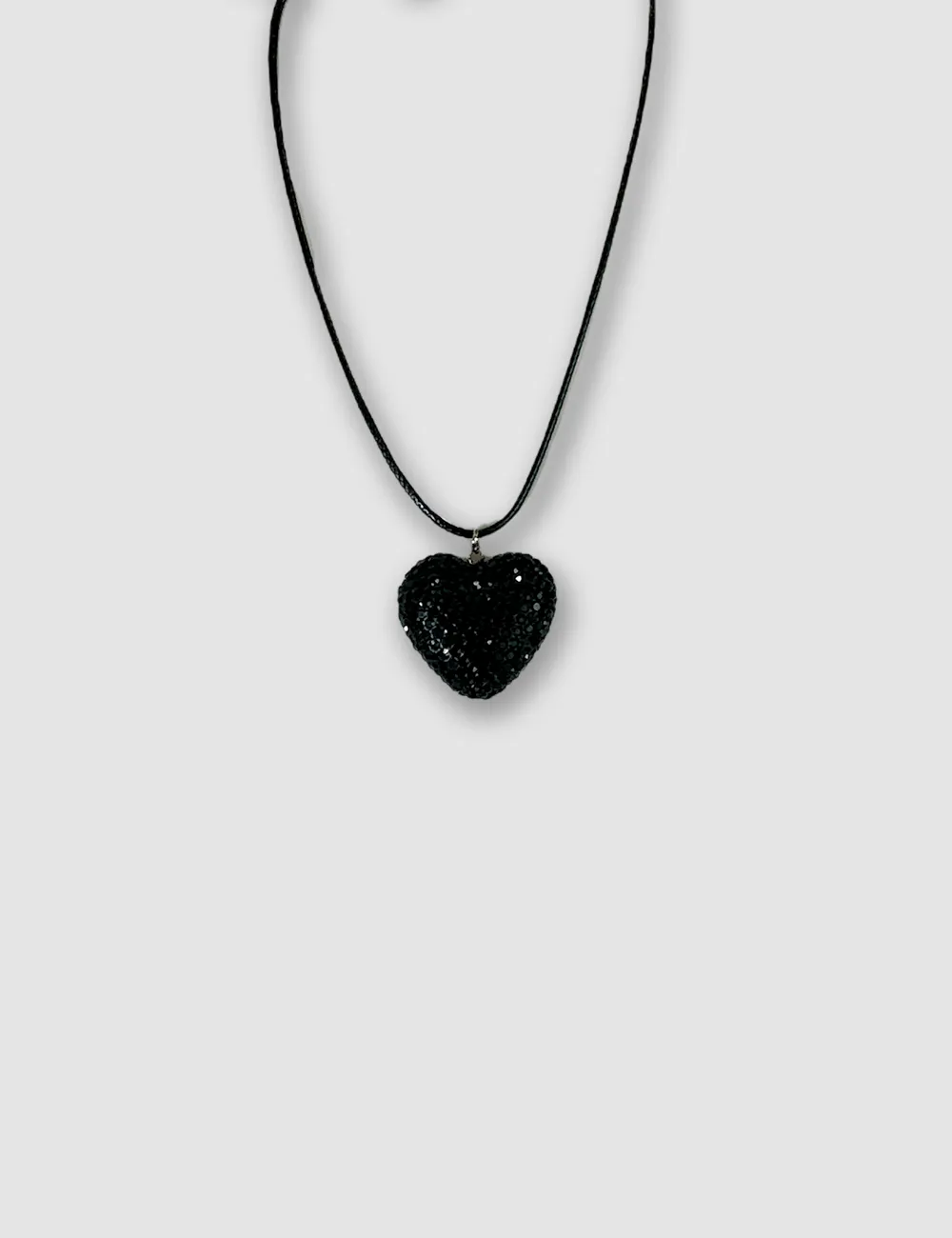 Collar Pedreria Corazón Negro