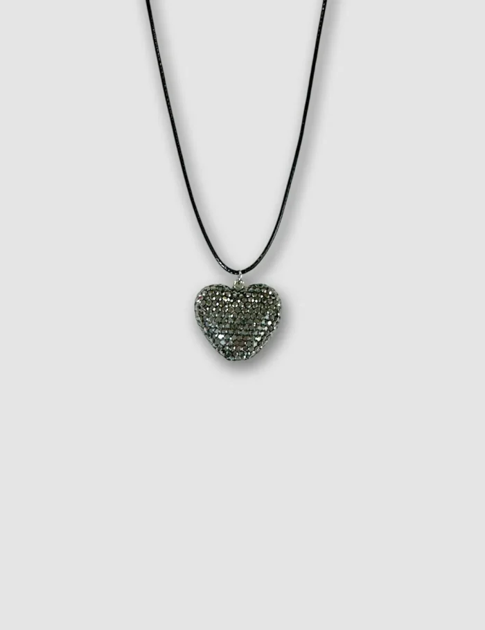 Collar Pedreria Corazón Plata