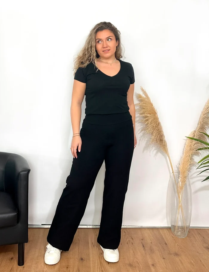 Legging Wide-leg Negro - Imagen 5