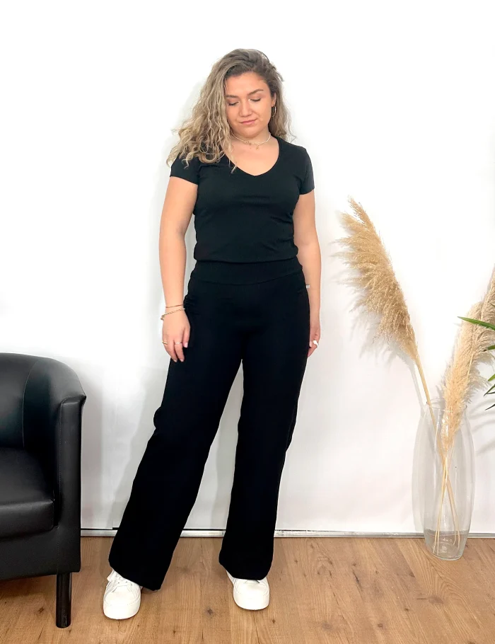 Legging Wide-leg Negro - Imagen 2