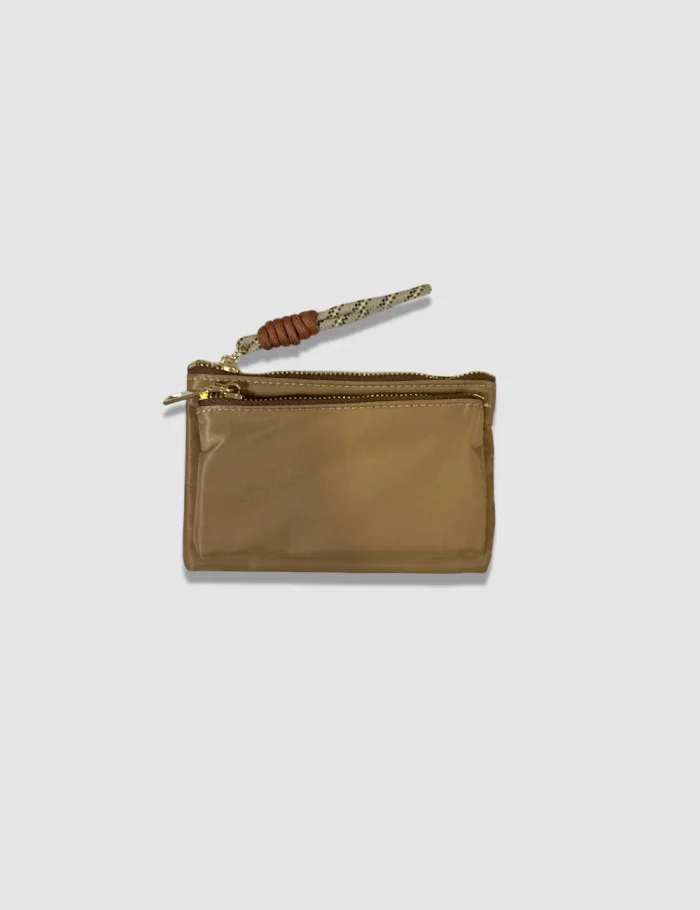 Monedero Acolchado Beige