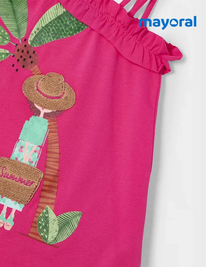 Vestido Asimétrico Fucsia - Imagen 3