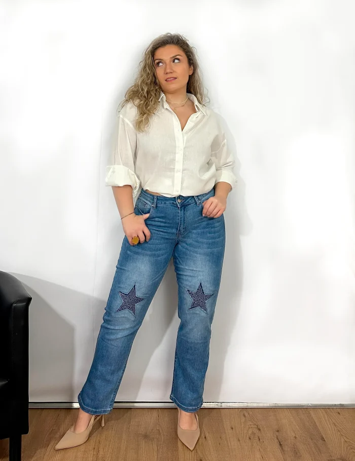 Jeans Mom Fit Estrellas - Imagen 2