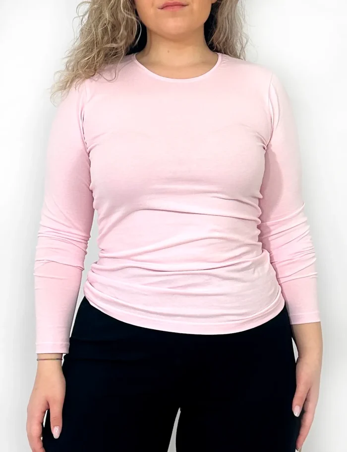 Camiseta Manga Larga Rosa