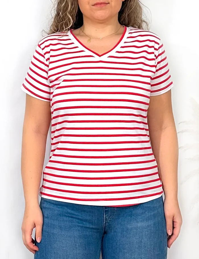 Camiseta Rayas Rojas - Imagen 2