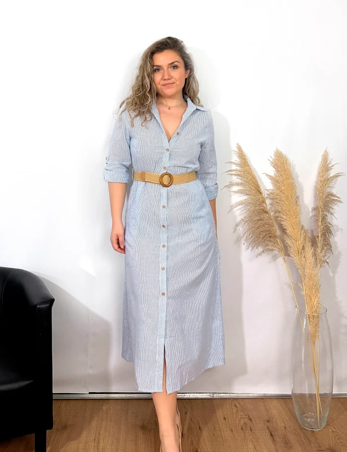 Vestido Camisero Rayas