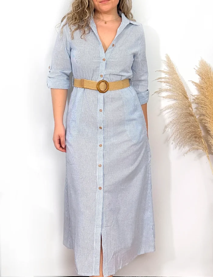 Vestido Camisero Rayas - Imagen 4