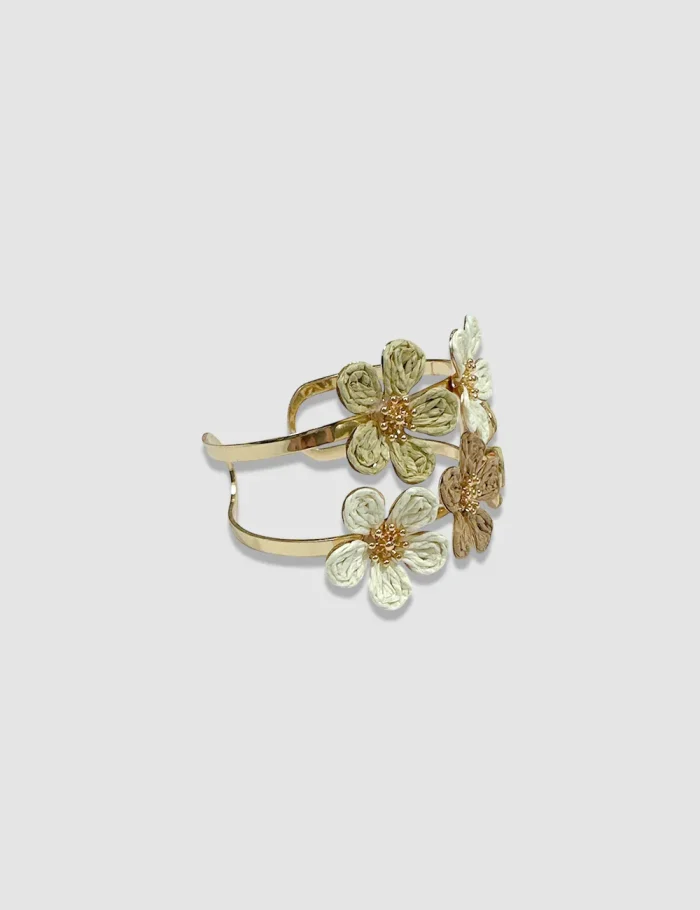 Brazalete Flores Rafia - Imagen 2