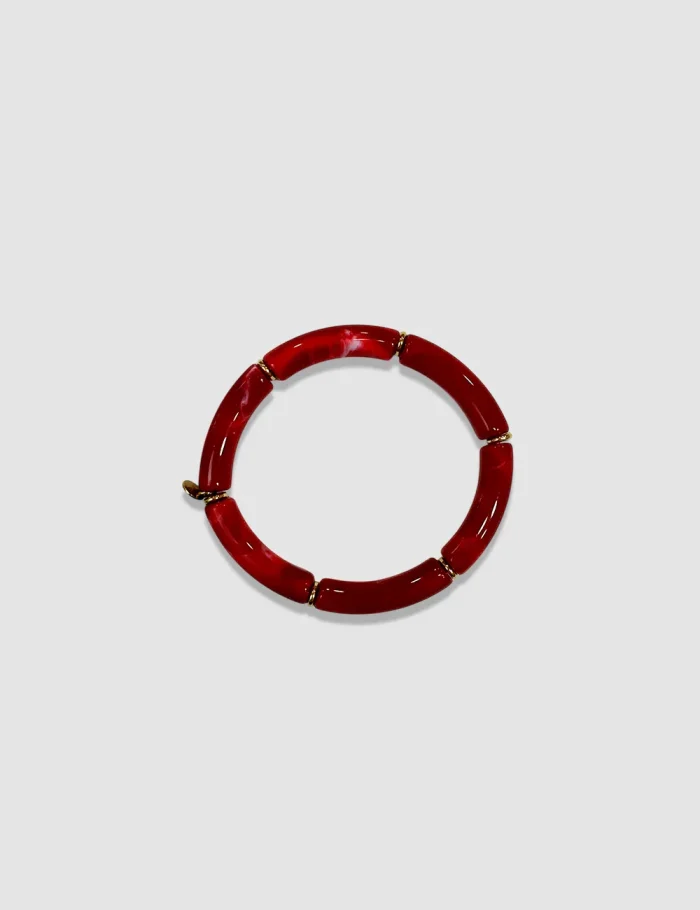 Pulsera Elástica Granate