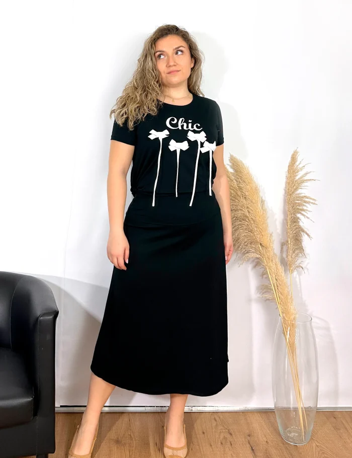 Falda Evasé Negra - Imagen 2