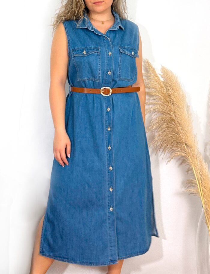 Vestido Camisero Denim - Imagen 2