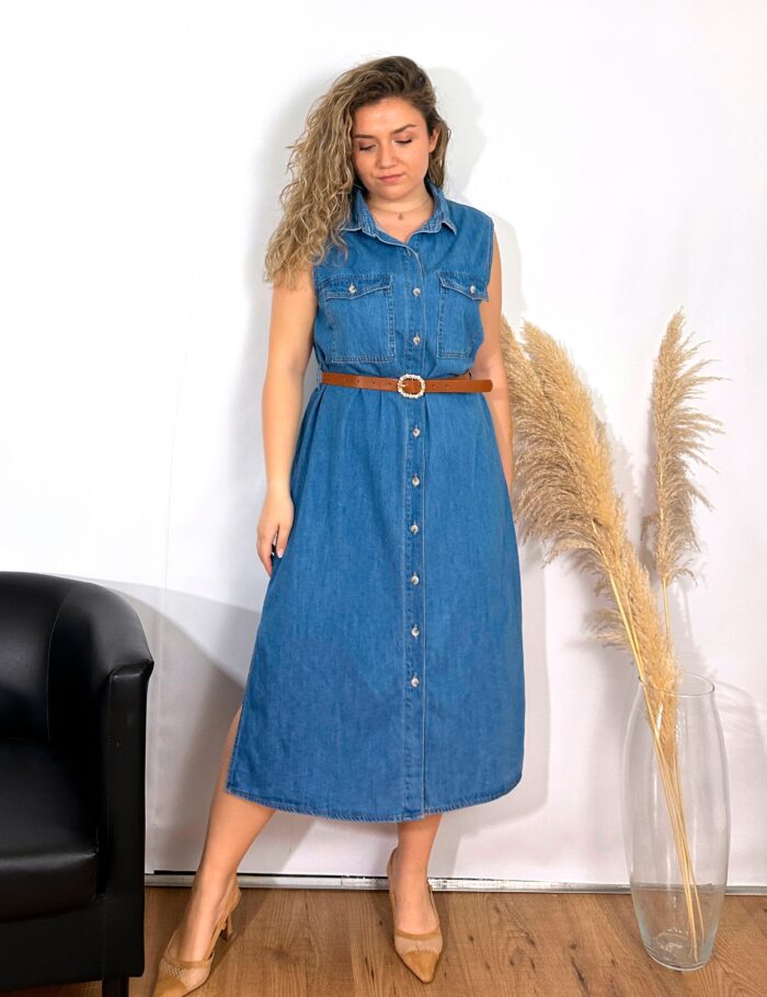 Vestido Camisero Denim