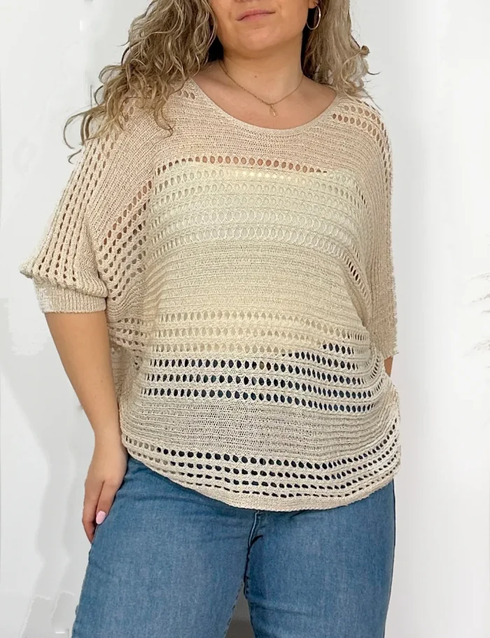 Jersey Calado Crema