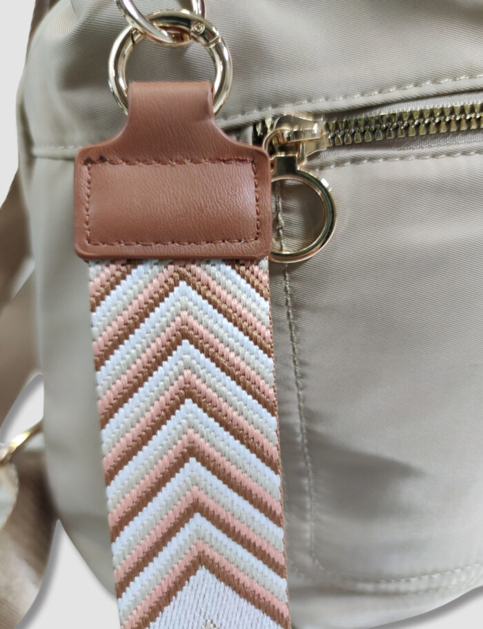 Mochila Nylon Beige - Imagen 3