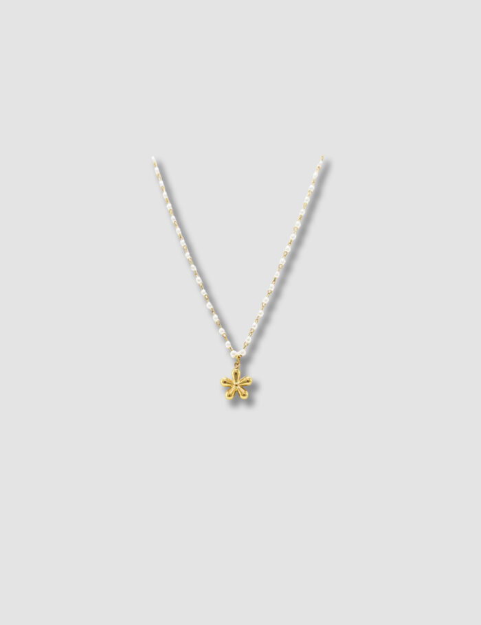 Collar Acero Perlas