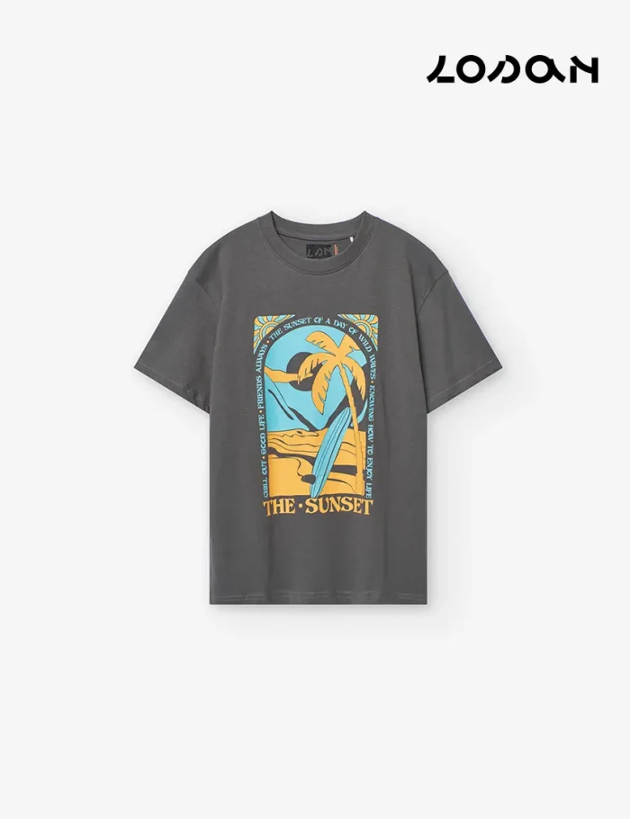 Camiseta Sunset Gris