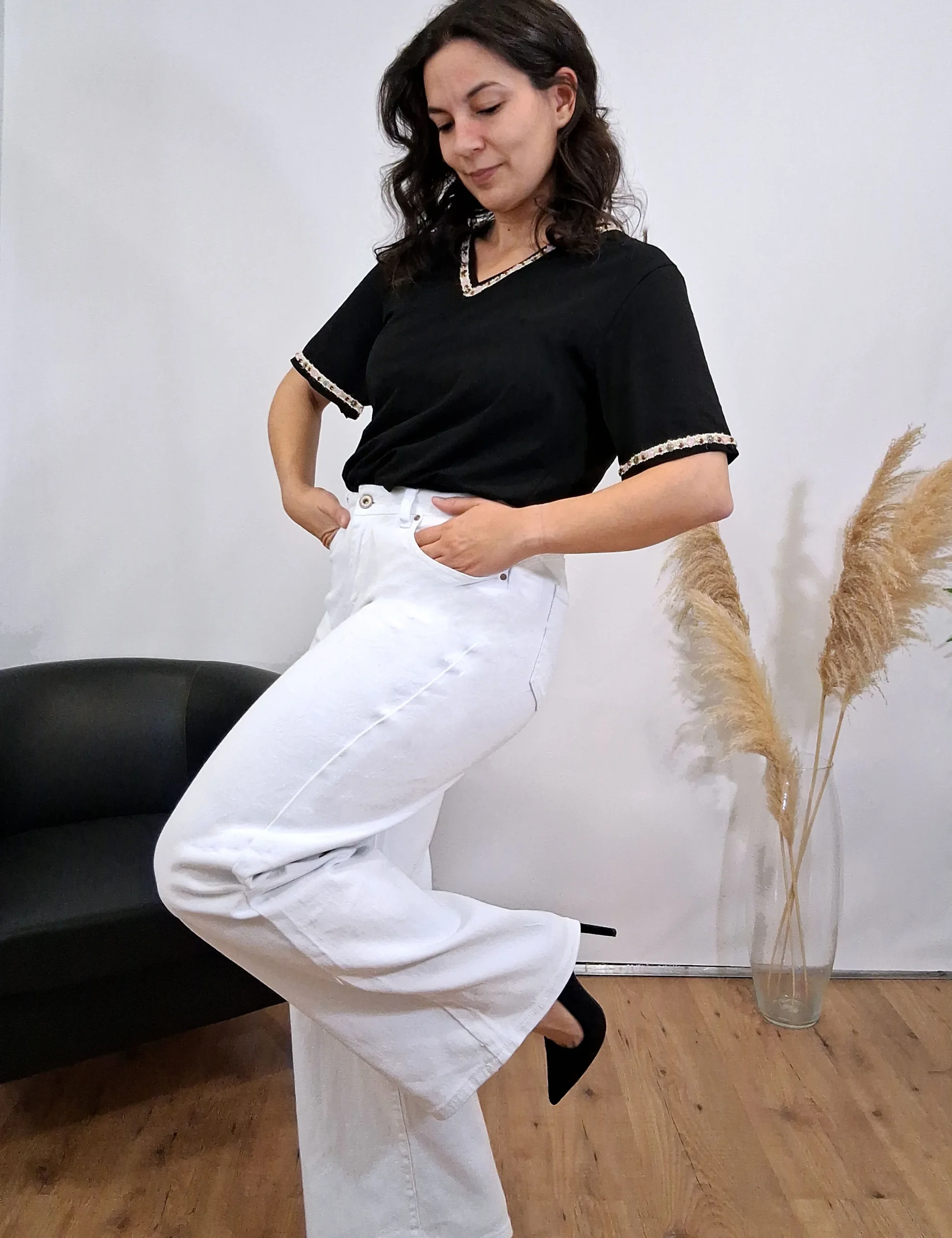 Vaquero Wide Leg Blanco