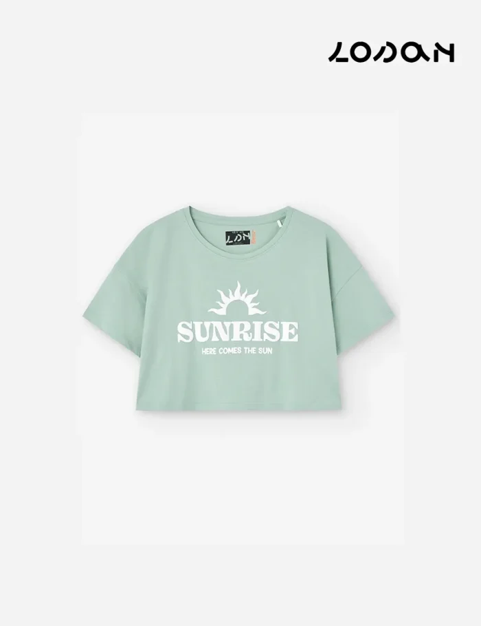 Camiseta Crop Verde