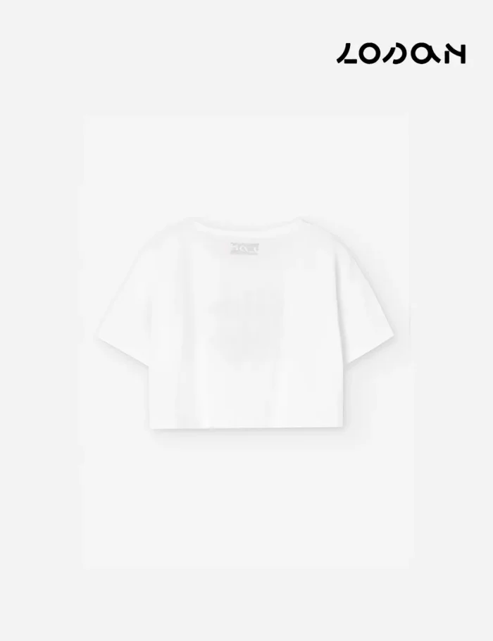 Camiseta Crop Blanca - Imagen 3