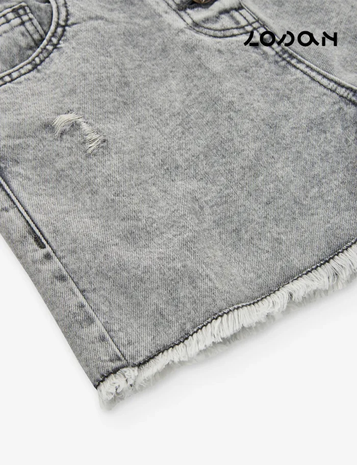 Short Denim Gris - Imagen 3