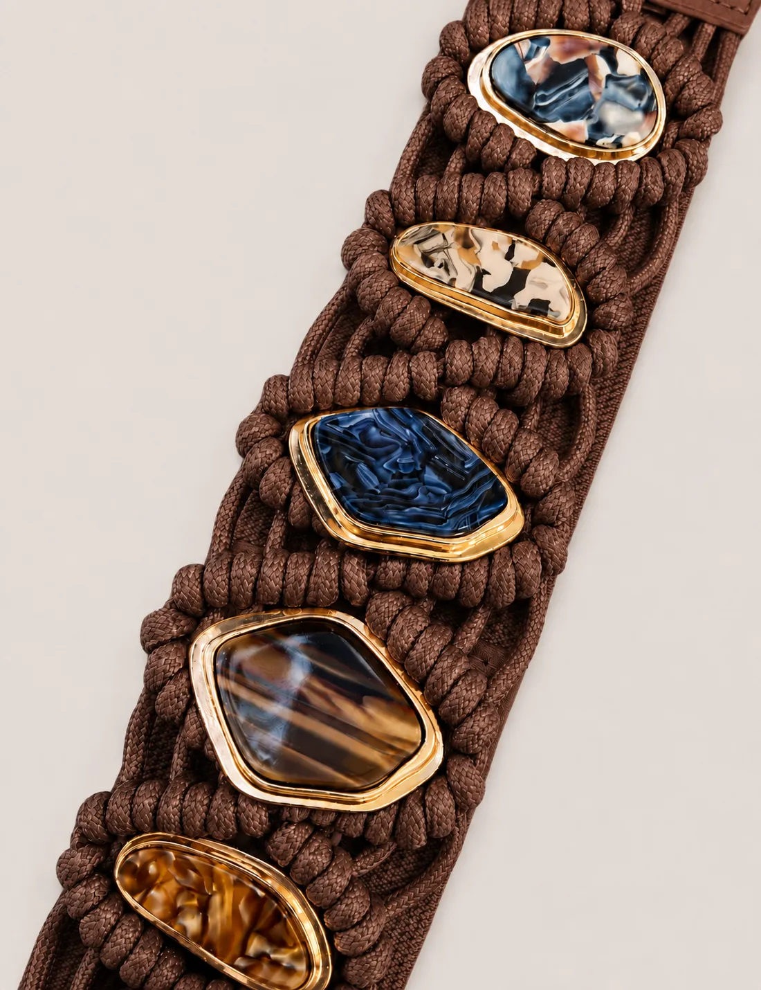 Cinturón Piedras Marrón