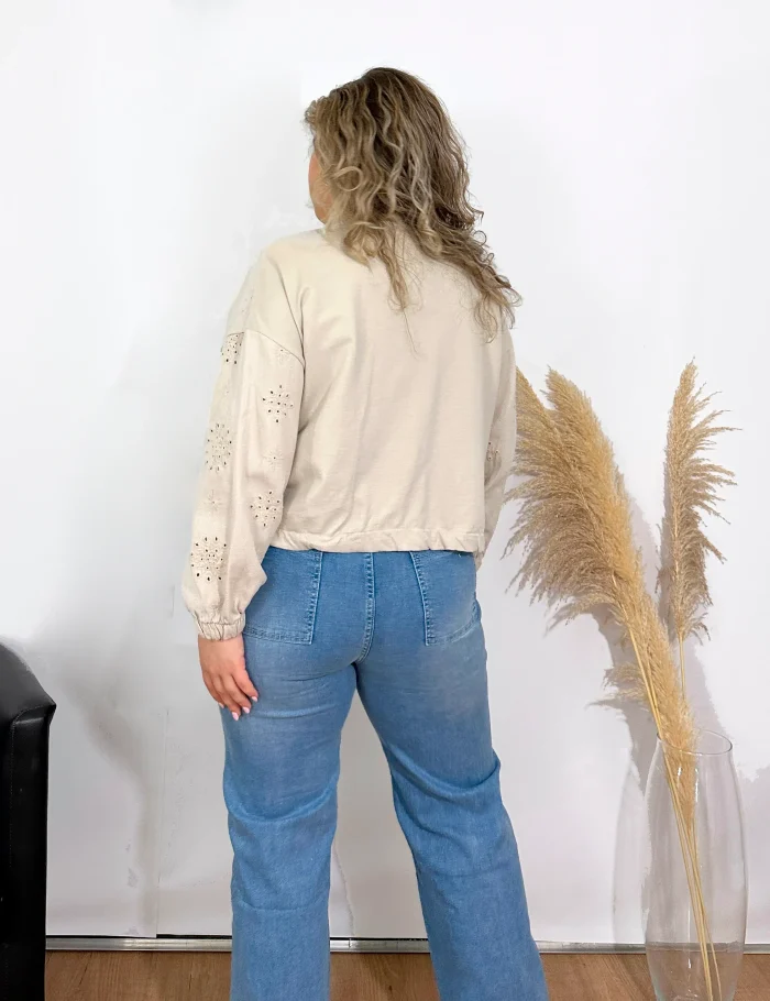 Chaqueta Calada Crema - Imagen 3