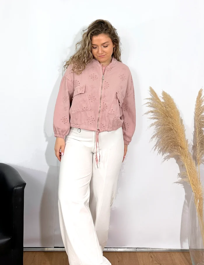 Chaqueta Calada Rosa