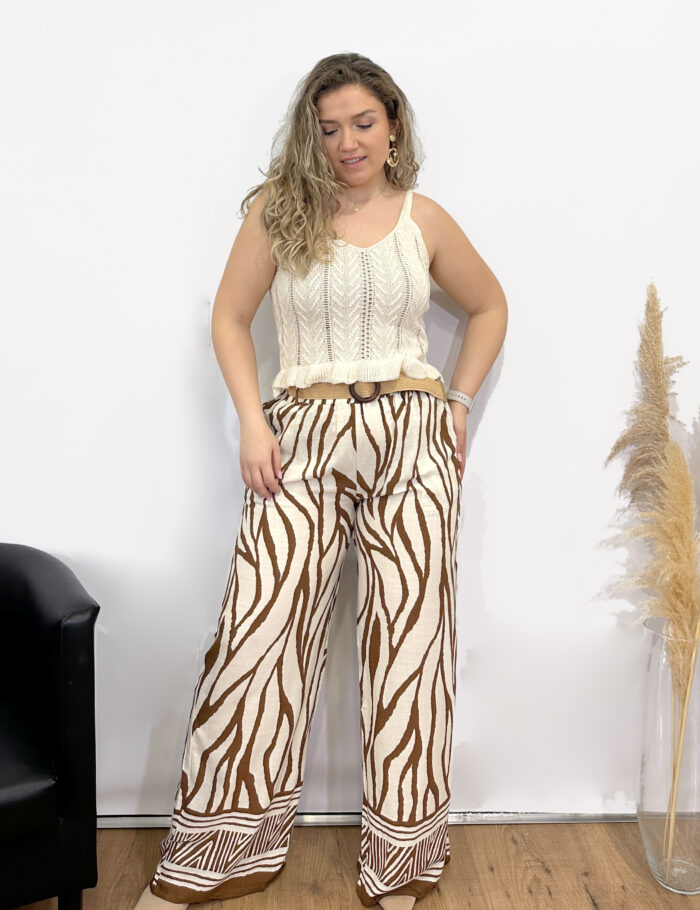 Pantalón Fluido Animal Print - Imagen 2