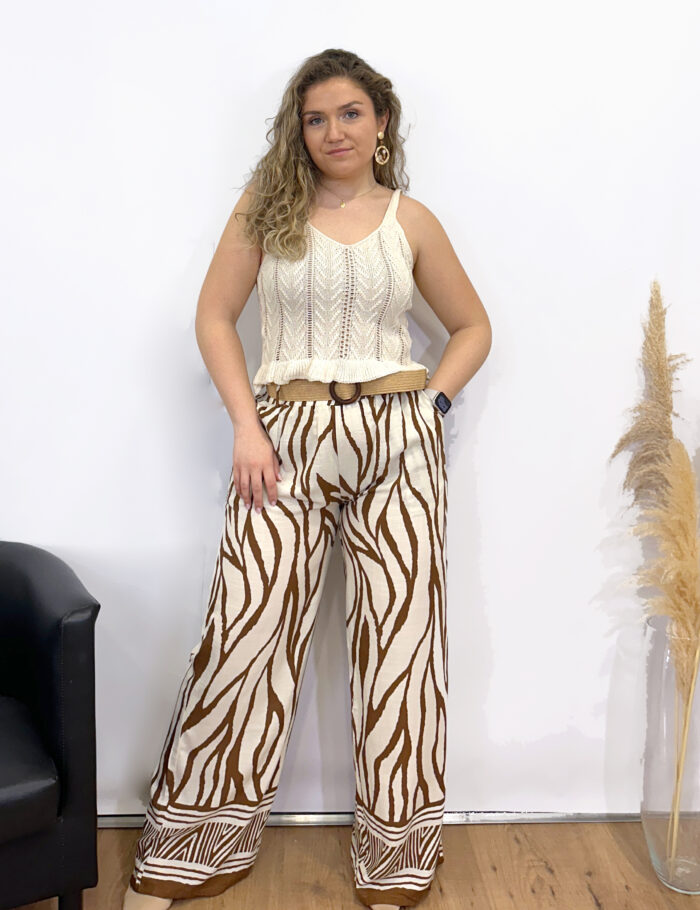 Top Crochet Beige