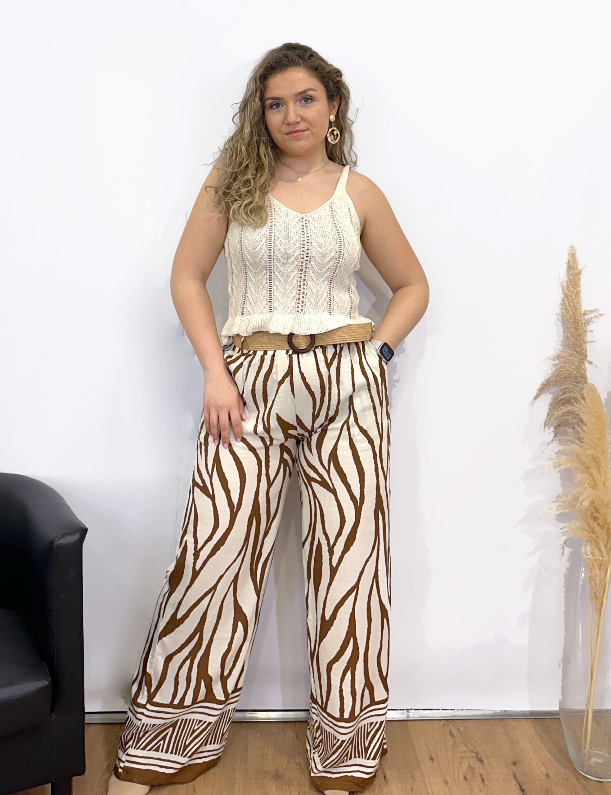 Top Crochet Beige