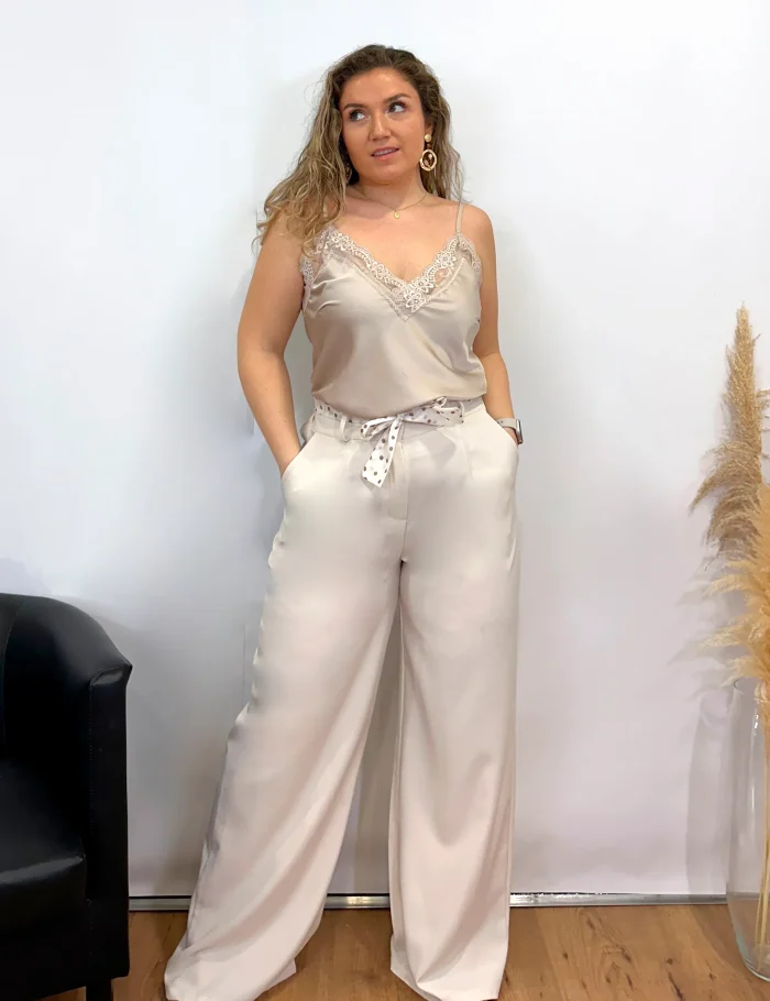 Top Lencero Raso Crema - Imagen 2
