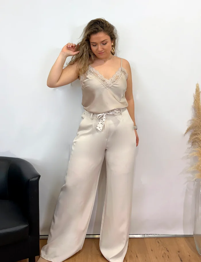 Top Lencero Raso Crema - Imagen 5