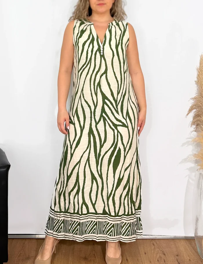 Vestido Maxi Animal Print - Imagen 2