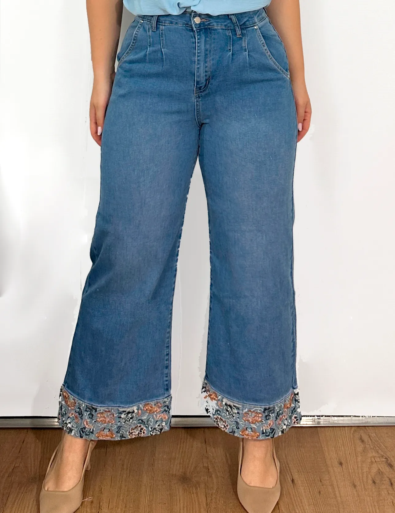 Jeans Wide-Leg Flores